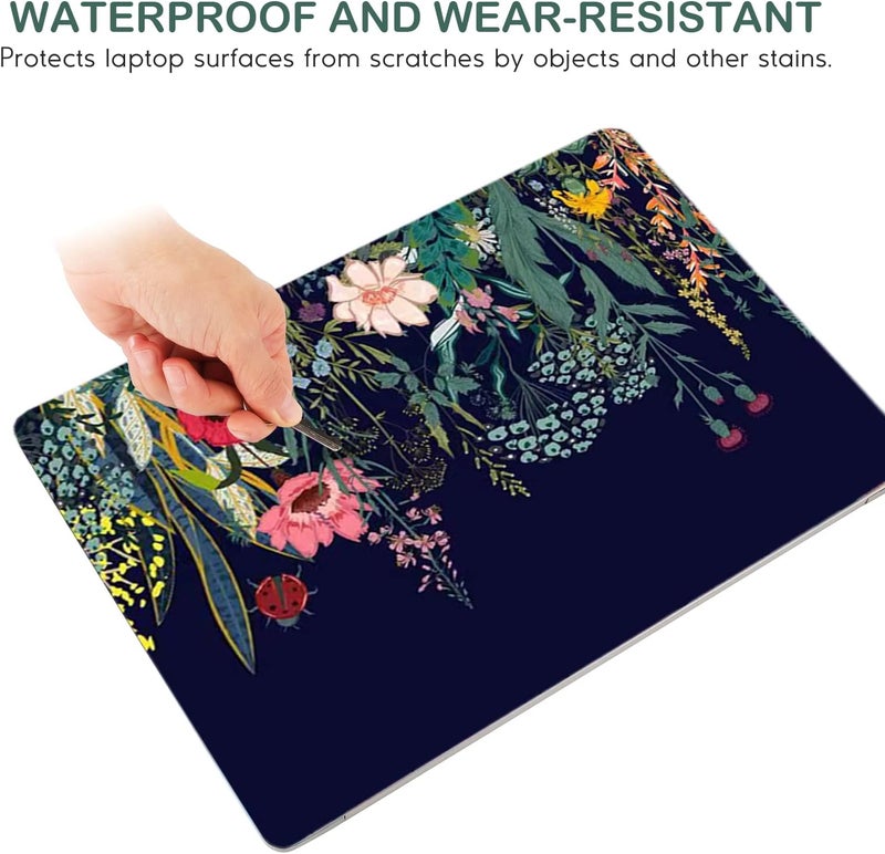 DINKY Laptop Skin Sticker Decal, 12" 13" 13.3" 14" 15" 15.4" 15.6 inch Laptop Universal Reusable Vinyl Skin Stickers Cover Art Decal Notebook PC Personalized Protector-Colorful Flor - Image 4